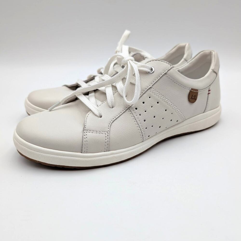 Josef Seibel Caren 01 Sneaker Shoes Women's White Leather Size US9.5 EU40
